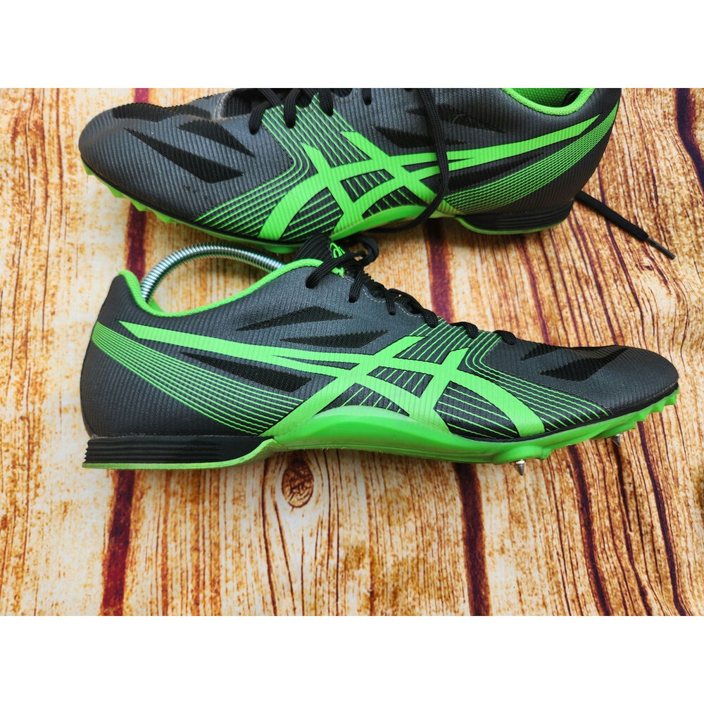 ASICS Hyper MD 6 Track Field Running Shoes Spikes Green Black Men Size 12
